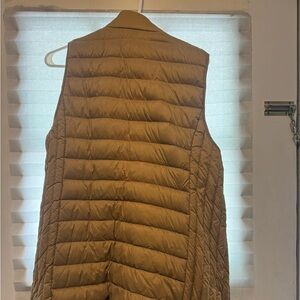 J.Jill Down Gold Puffer Full Zip Vest Womens Size M